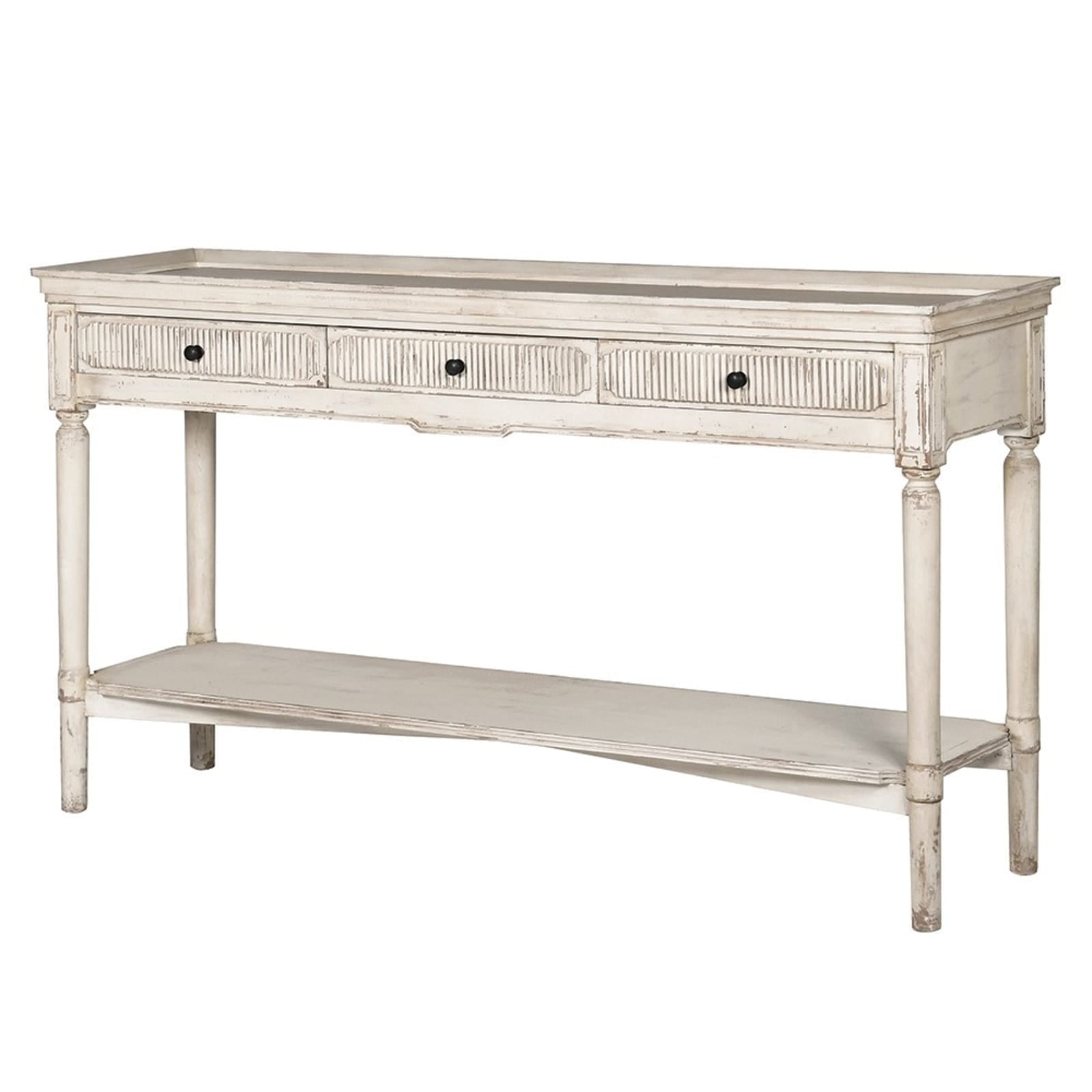 Tavian Ribbed 3 Drawer Console Table