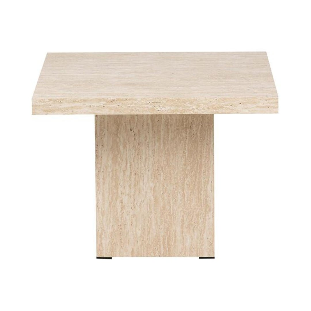 Travertine Effect Square Coffee Table - LUXONAS