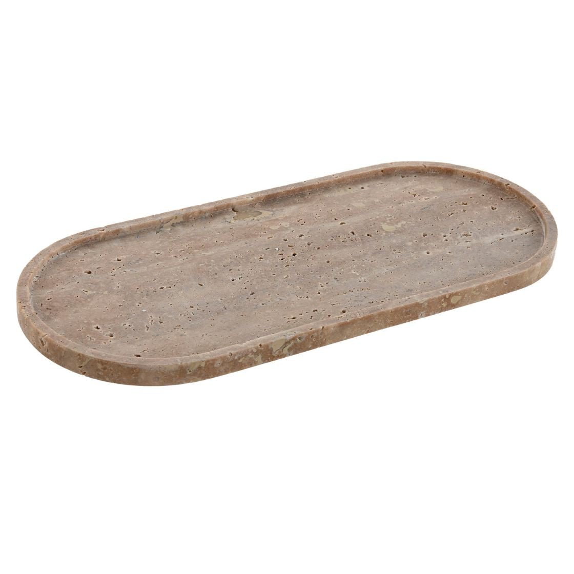 Travertine Oval Tray - LUXONAS