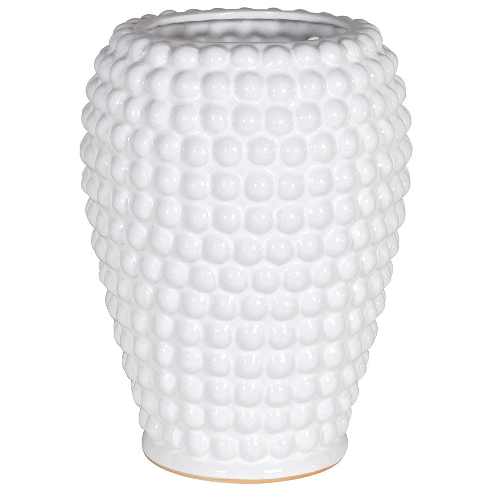 White Bobble Ceramic Vase