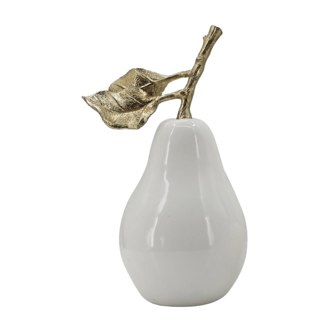 White Ceramic Pear