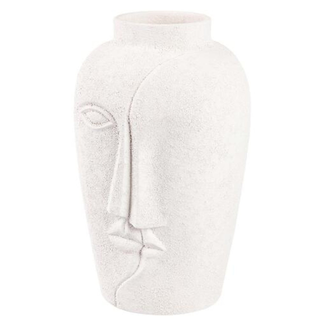 White Head Ceramic Vase - LUXONAS