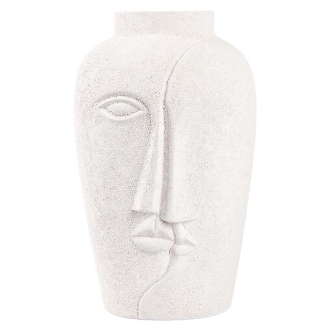 Elegant White Head Ceramic Vase