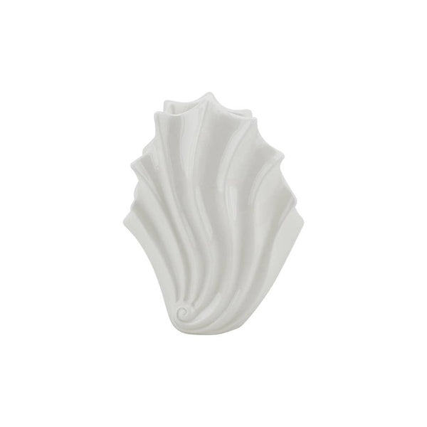 White Tall Shell Vase