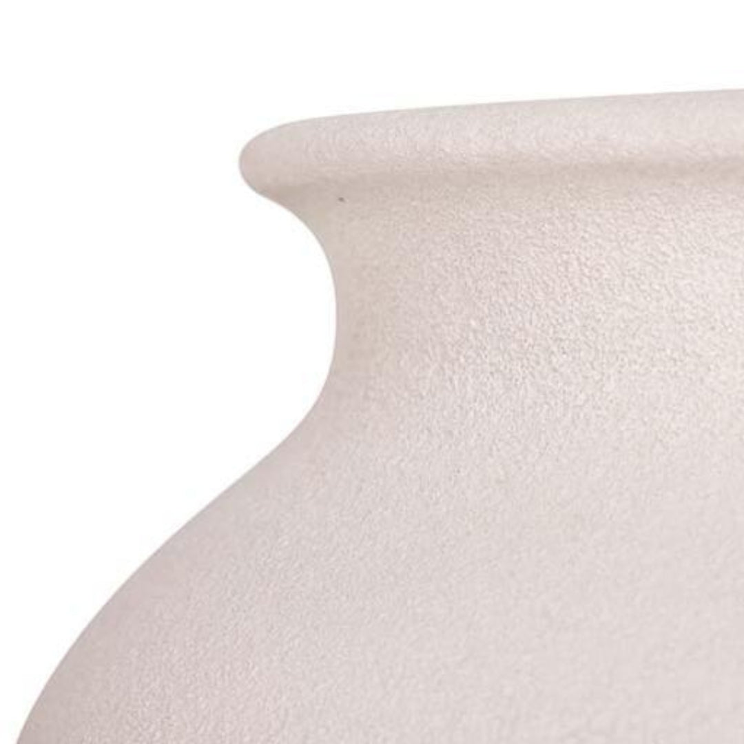 White Textured Ceramic Vase 40cm - LUXONAS