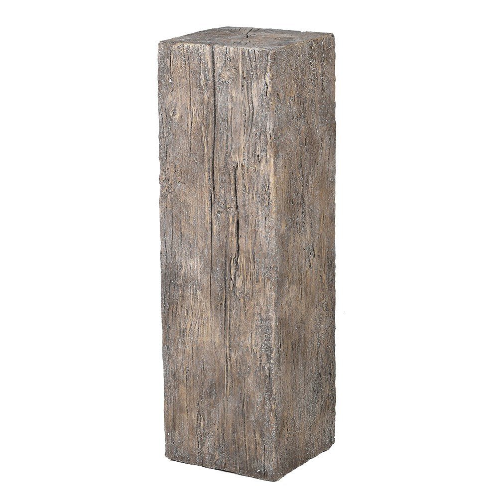 Wood Effect Outdoor Pillar - 100 cm Durable MGO Design