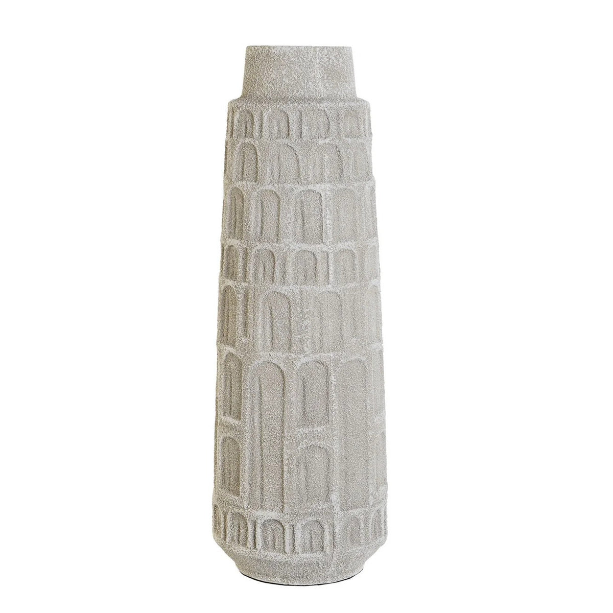 Wrinkled White Resin Vase 52cm