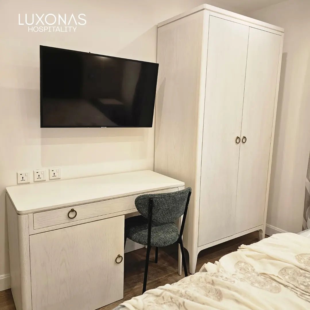 Osborne Hotel guest room desk and wardrobe