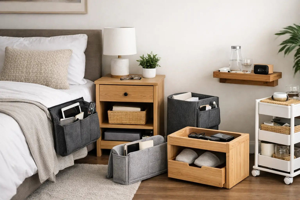 12 Best Bedside Storage Solutions - LUXONAS HOME