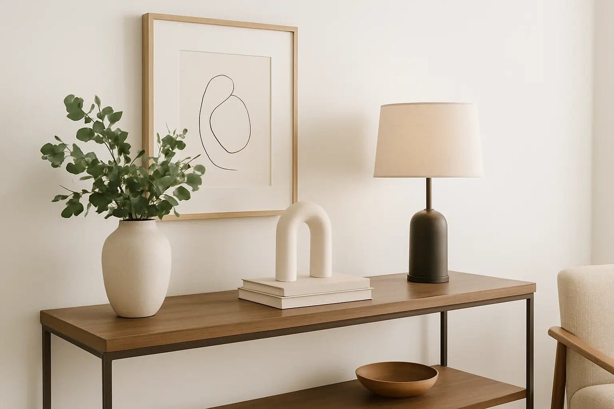 How to Style a Console Table Like a Designer - LUXONAS HOME