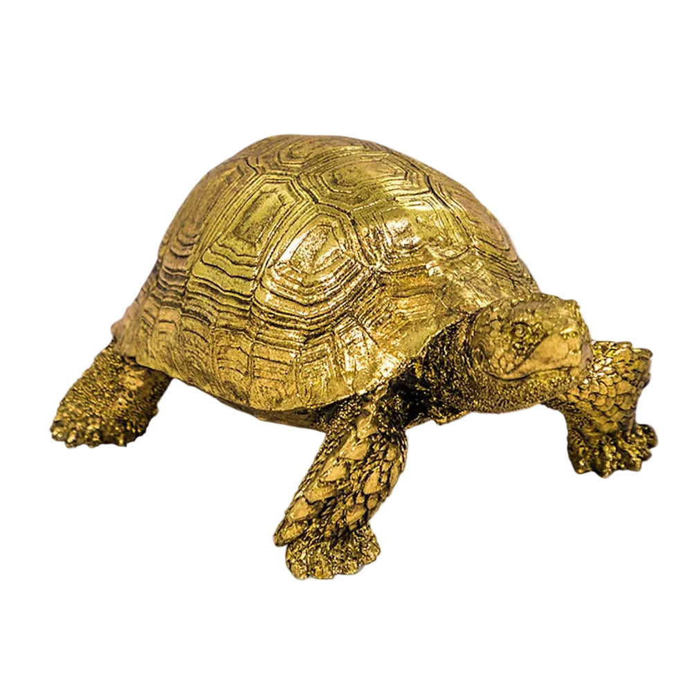 Small Gold Tortoise Figure