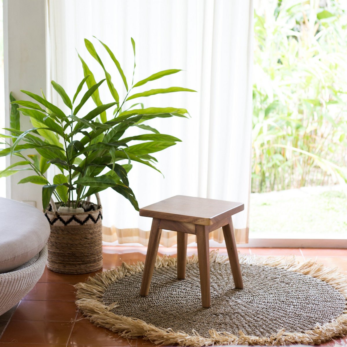 100/120 cm Round Seagrass Rug | Rug with Tassels DASA (2 sizes) - LUXONAS HOME