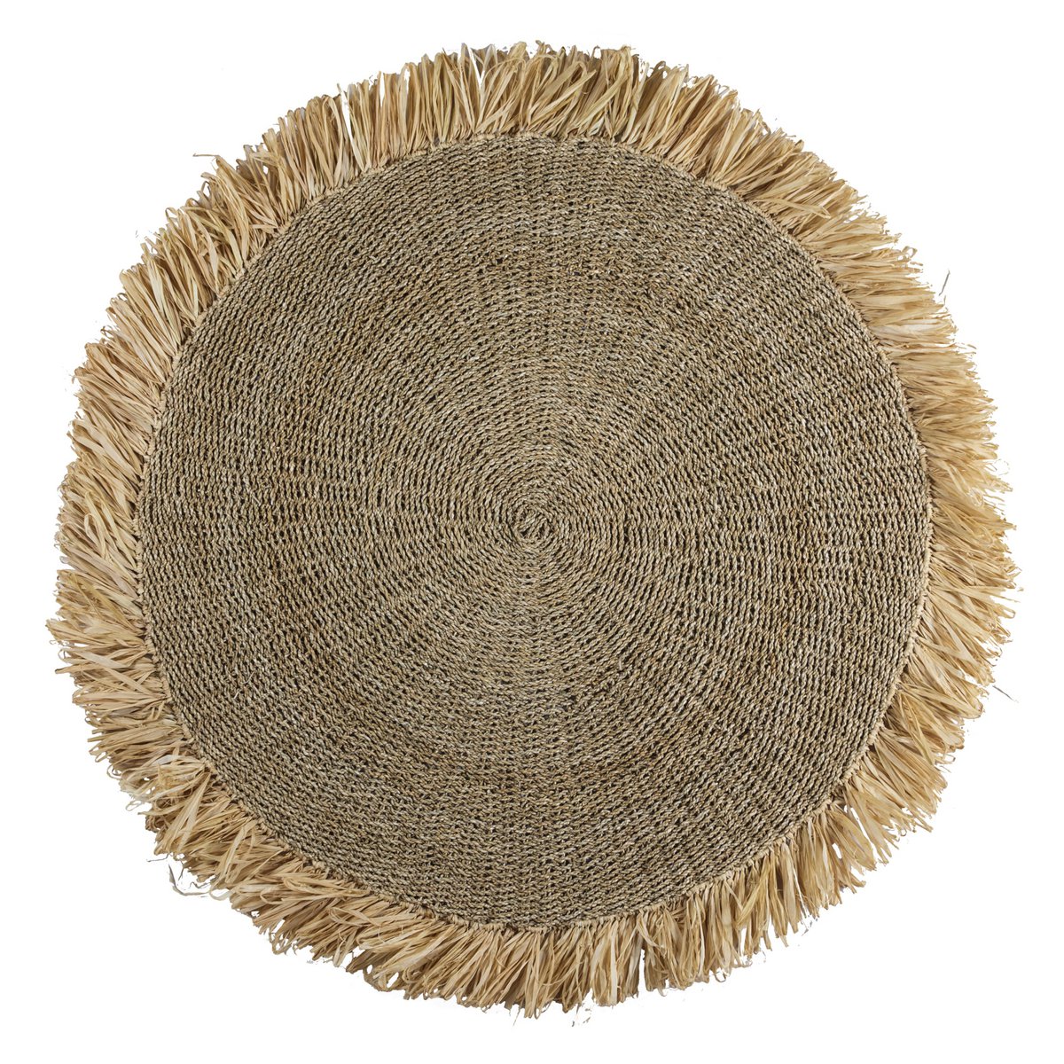 100/120 cm Round Seagrass Rug | Rug with Tassels DASA (2 sizes) - LUXONAS HOME