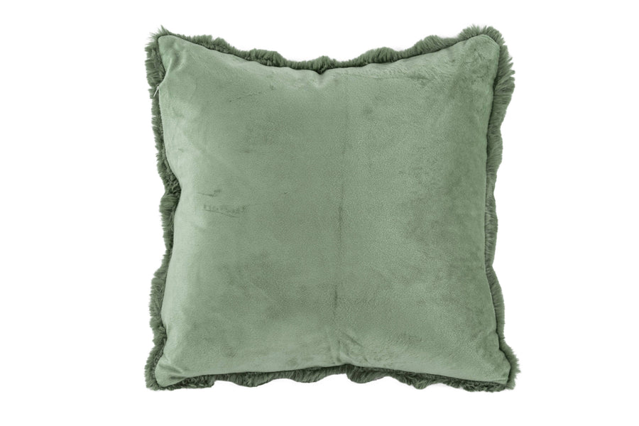 Cushion (filled) Bubble rabbit fur - 45x45 cm: GREENSAGE
