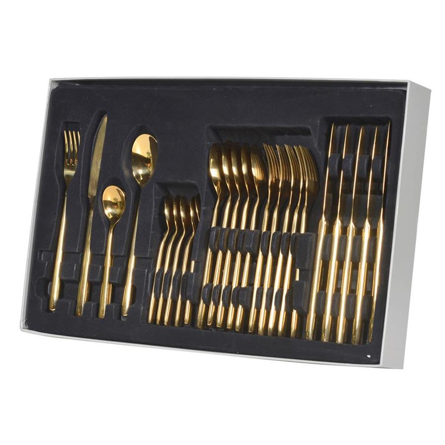 16 Pcs Gold Cutlery n/Box - LUXONAS