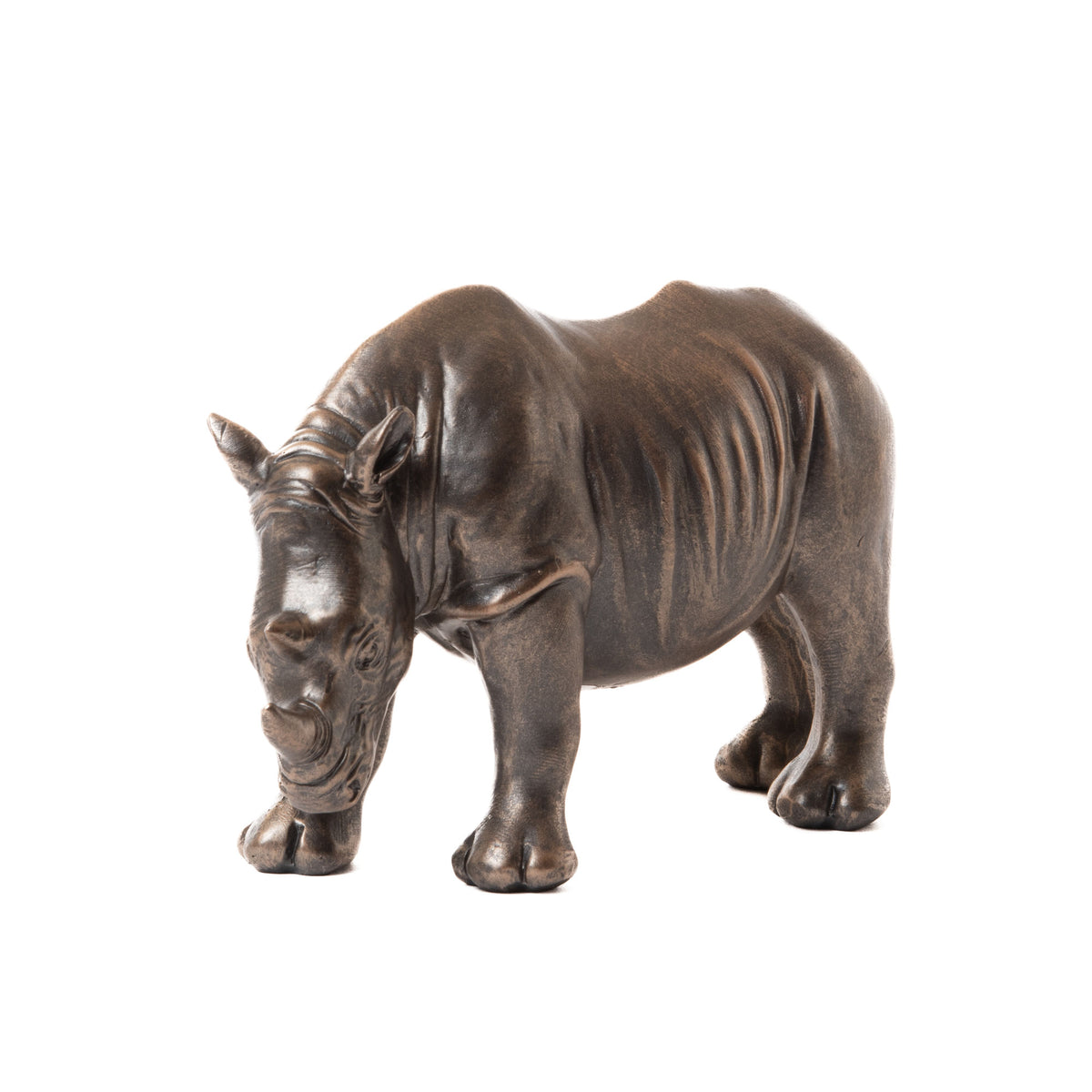 Rhino Ornament in Bronze — Small