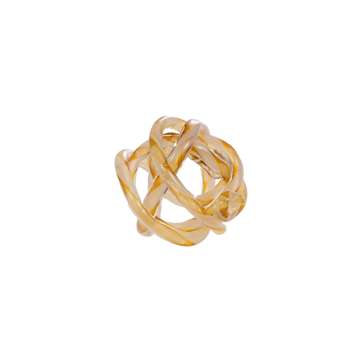 Beige Glass Bow Ornament — 16 cm