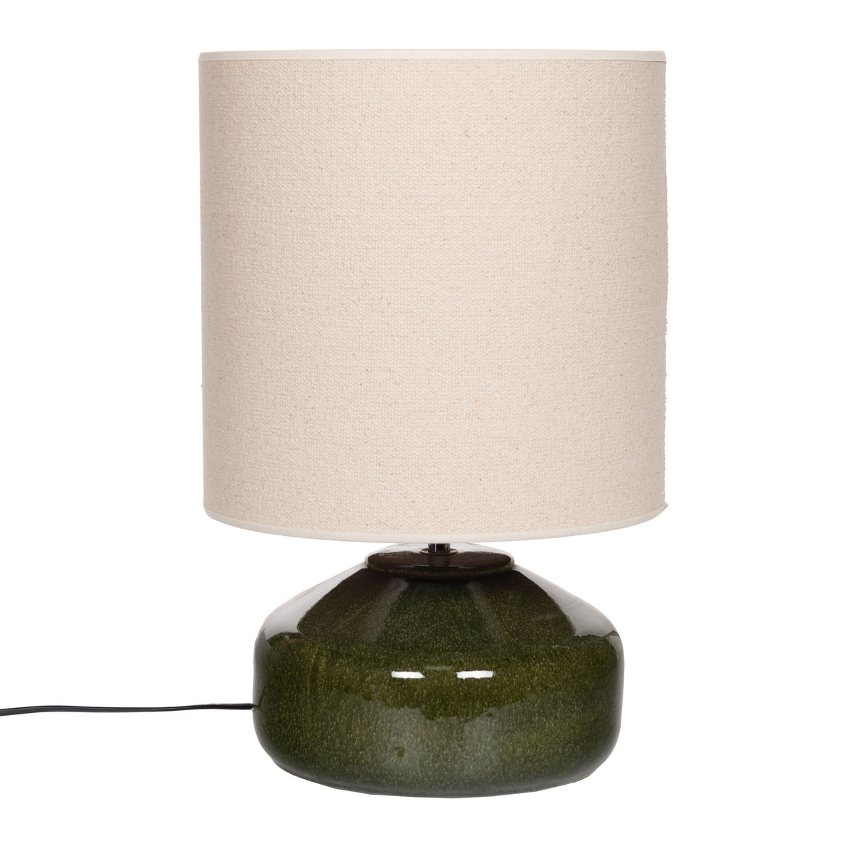 Domitille Table Lamp in Khaki with Cotton Shade