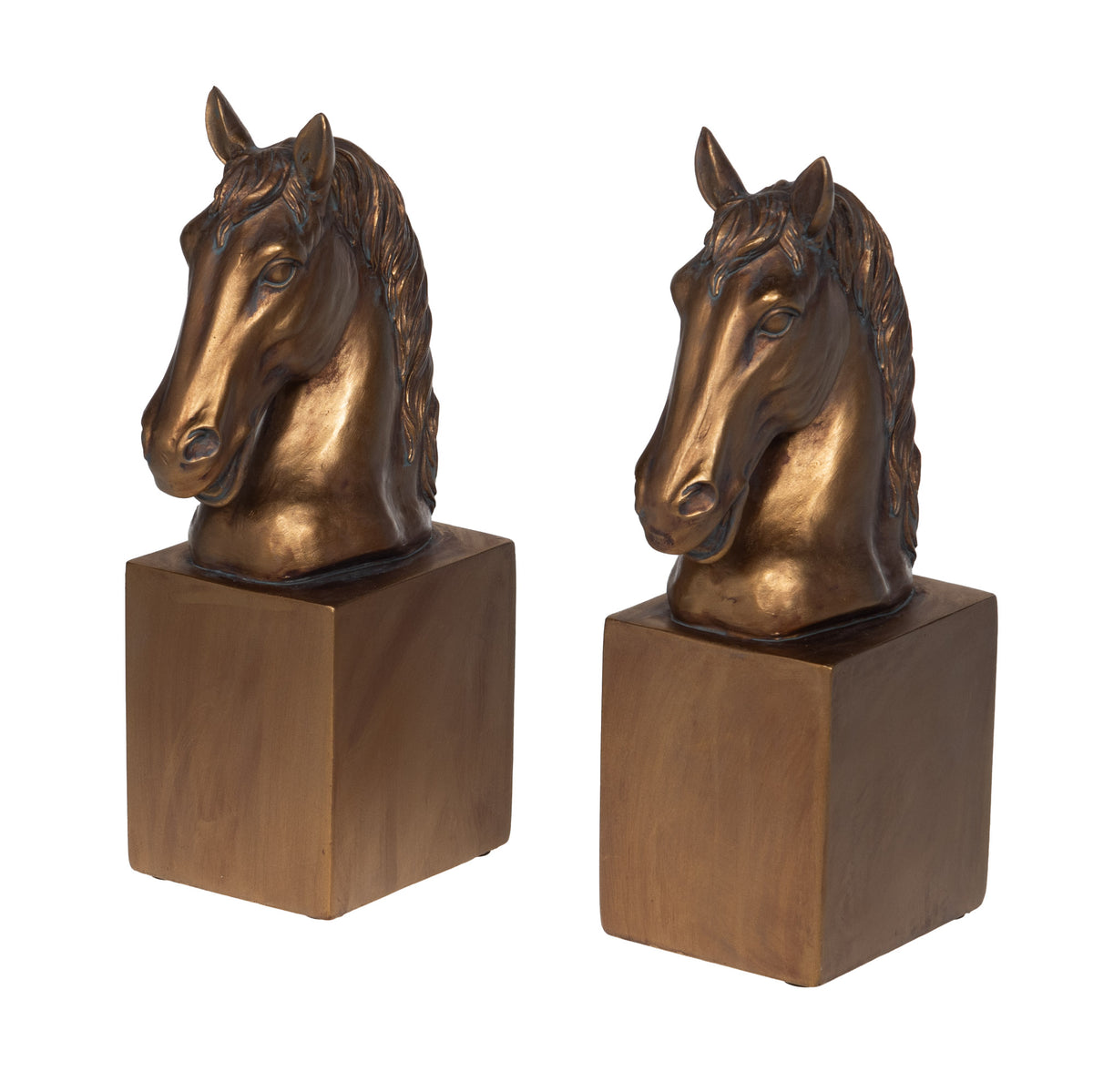 Horse Bookend in Gold