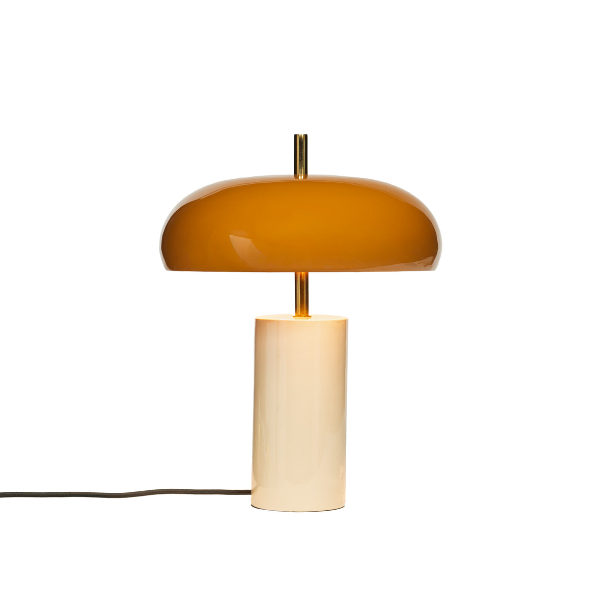Gabin Two-Tone Table Lamp in Apricot and Cream