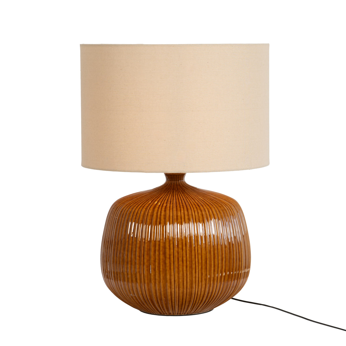 Ronde Table Lamp in Brown — Large