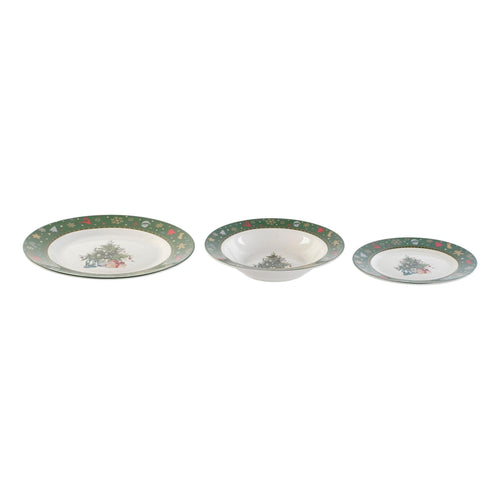 18-Piece Christmas Dinner Set for Festive Dining