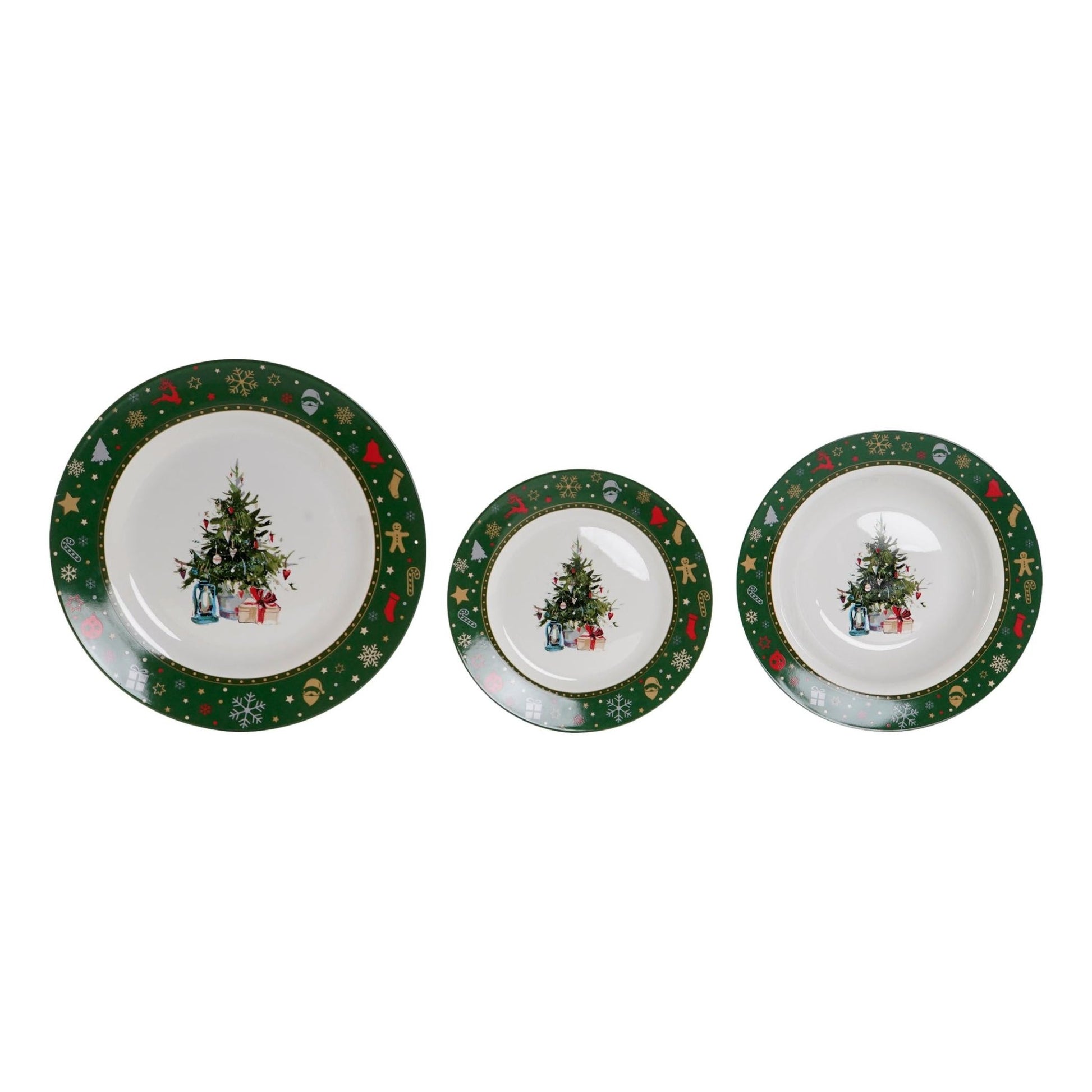 18 - Piece Christmas Dinner Set for Festive Dining - LUXONAS