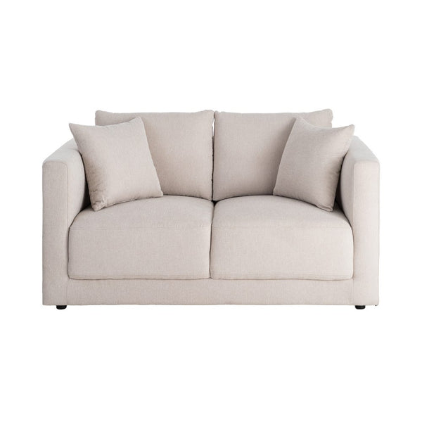 2 SEATER SOFA CREAM WEAVE-WOOD 165 X 96 X 86 CM