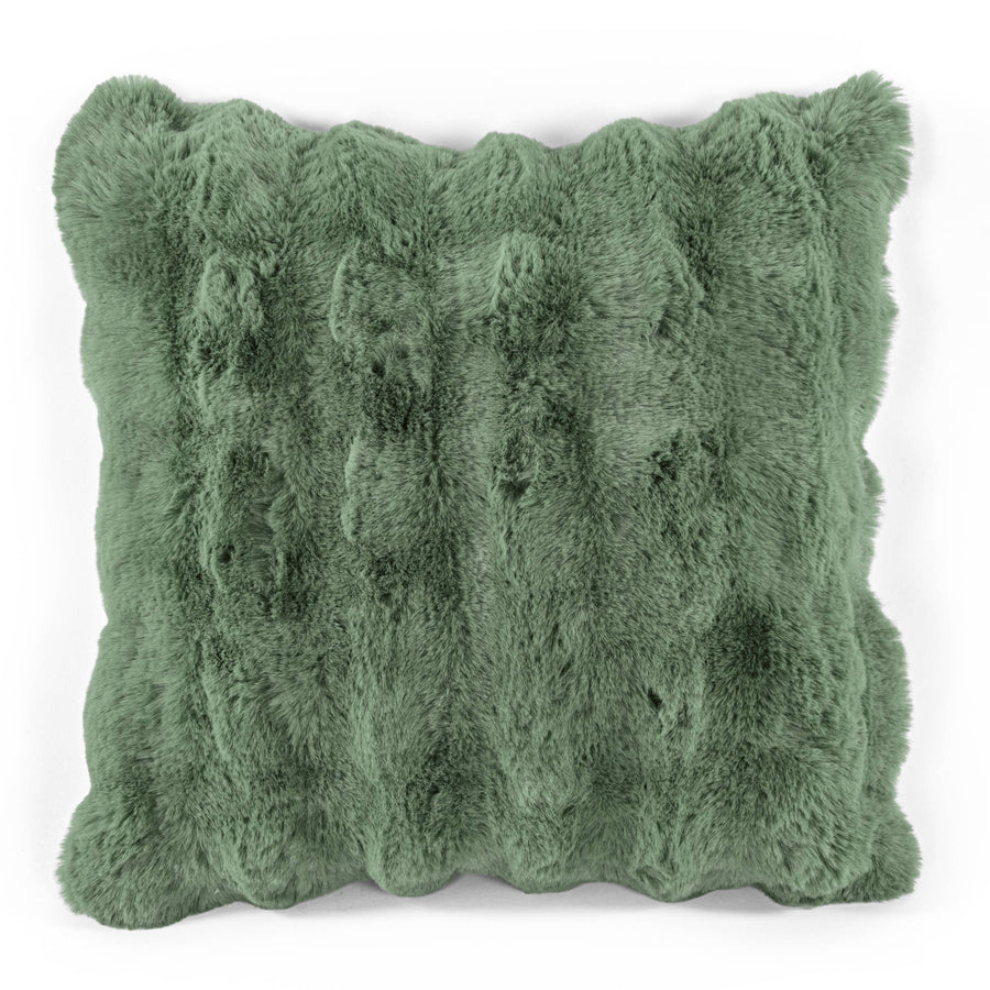 Cushion (filled) Bubble rabbit fur - 45x45 cm: GREENSAGE