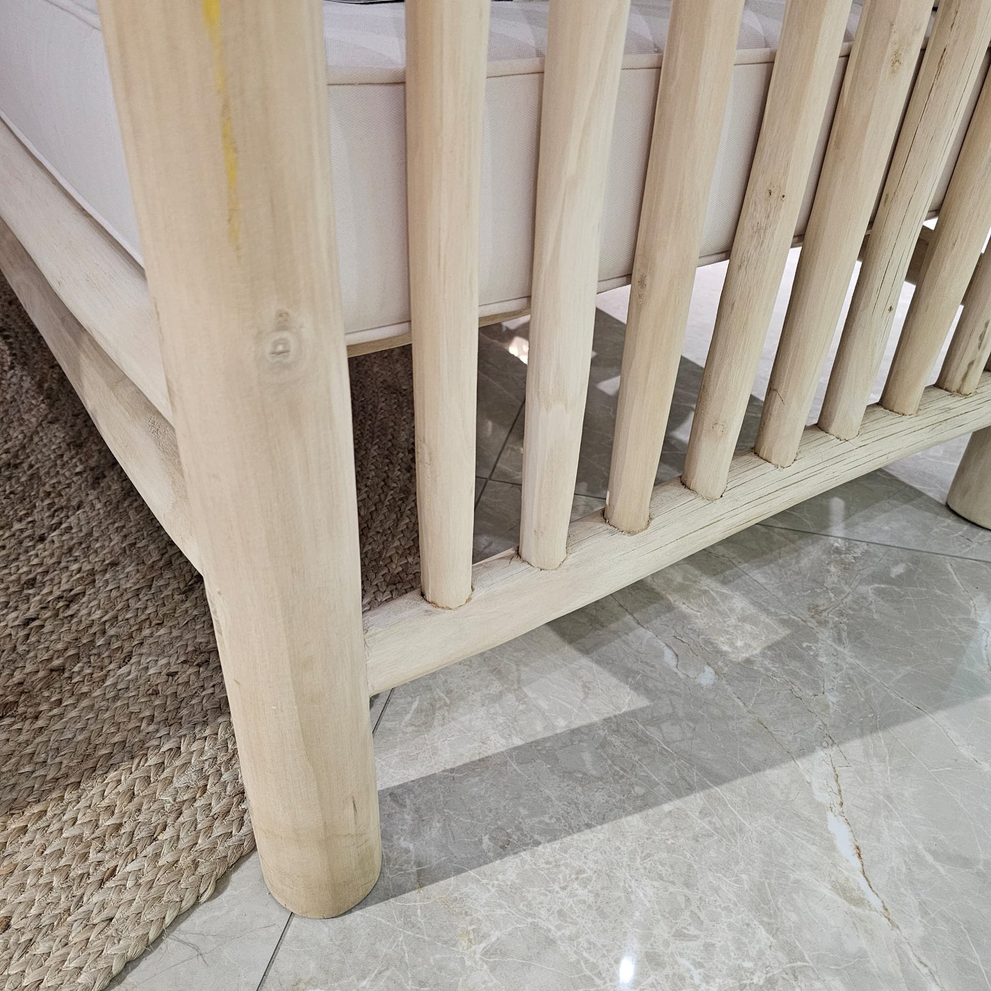 3 Seater Natural Teak Sofa - LUXONAS