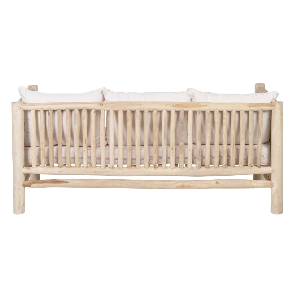 3 Seater Natural Way Teak Sofa - LUXONAS