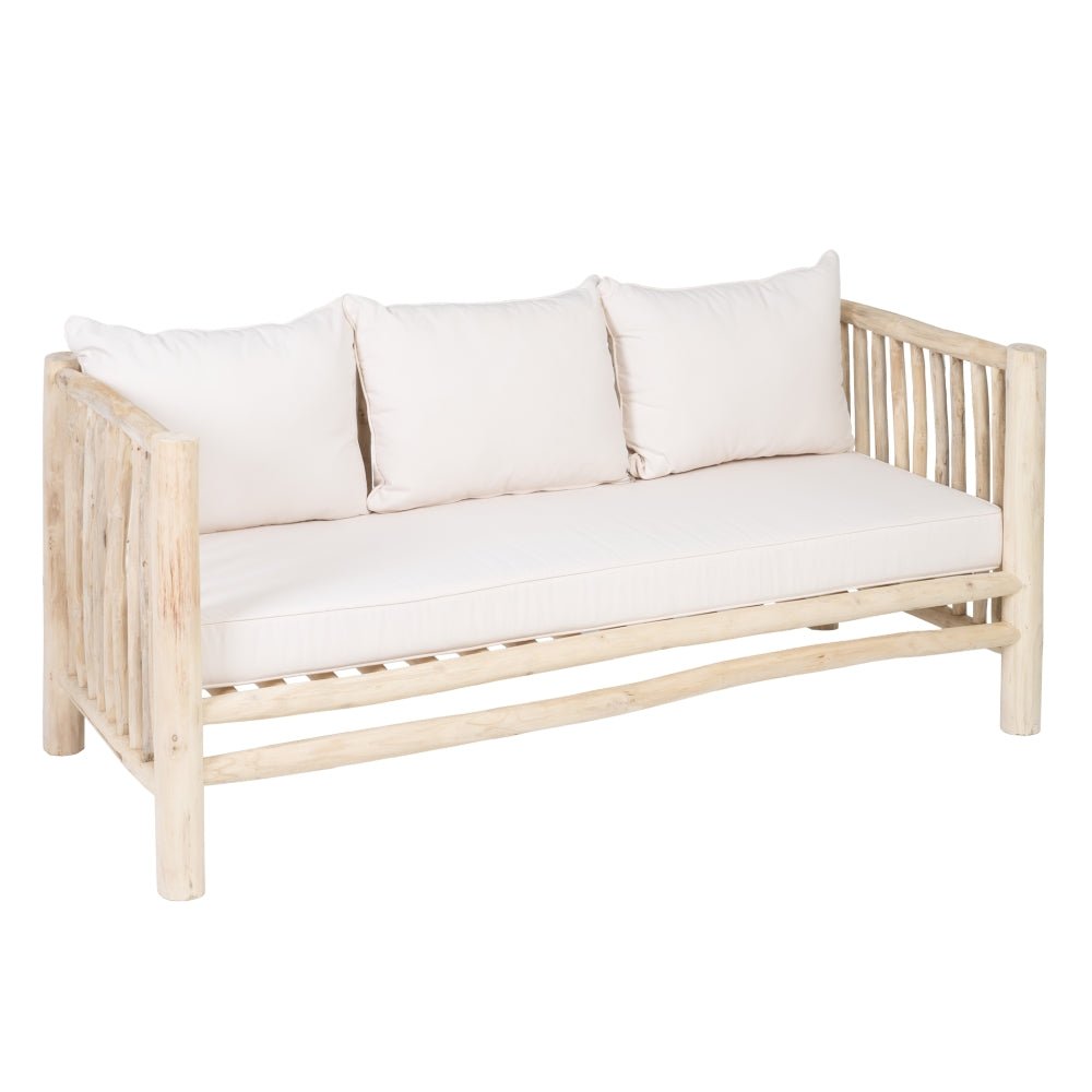 3 Seater Natural Teak Sofa