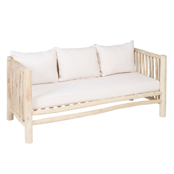 3 Seater Natural Teak Sofa