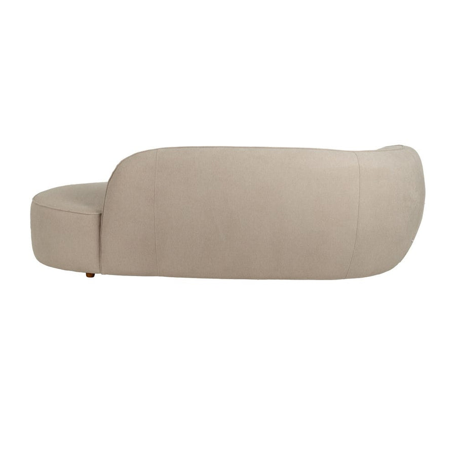 3 Seater Beige Weave Wood Sofa Elegance