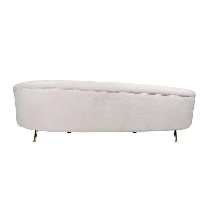 3 SEATER SOFA CREAM FABRIC - METAL - LUXONAS