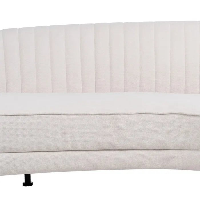 3 SEATER SOFA CREAM FABRIC - METAL - LUXONAS