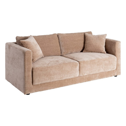 3 SEATER SOFA TAUPE OLD WEAVE-WOOD 210 X 96 X 86 CM - LUXONAS HOME