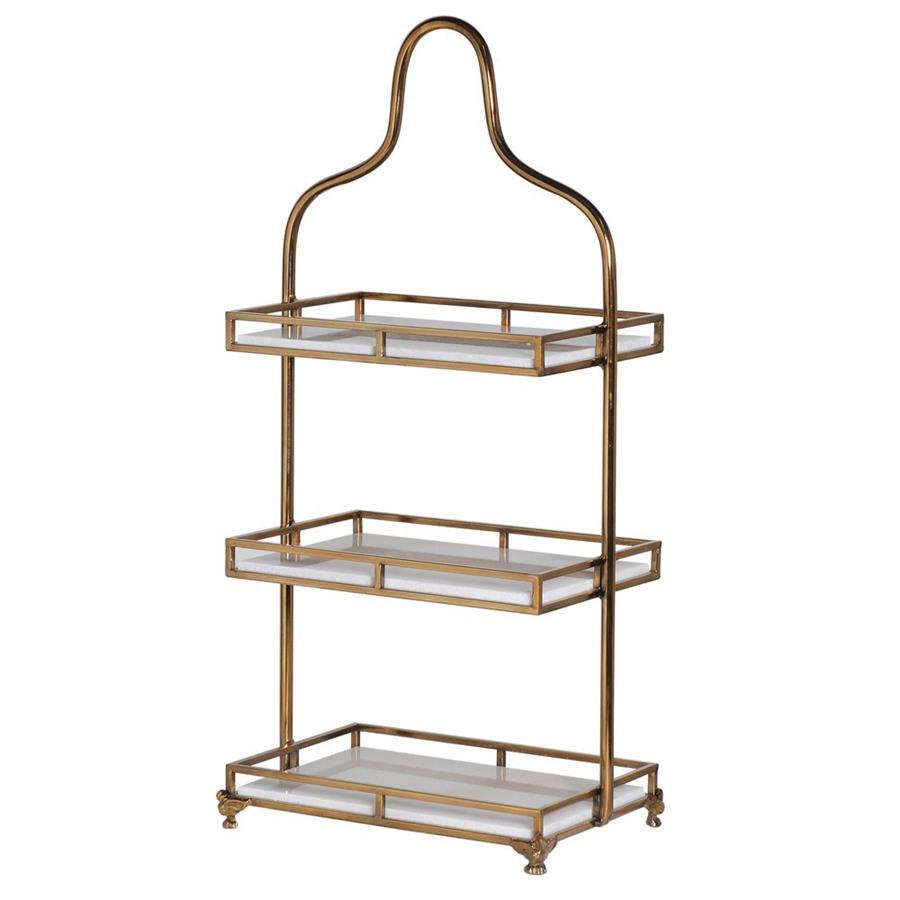 3 Tier Marble Tray Stand - LUXONAS