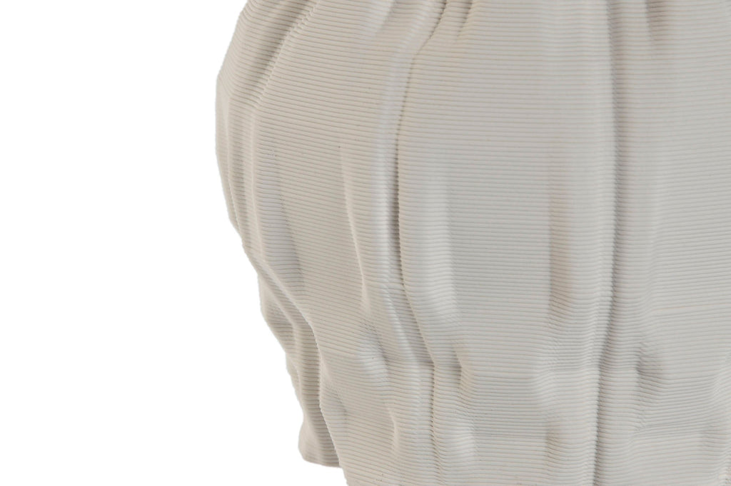 3D Printed White Rough Vase - LUXONAS