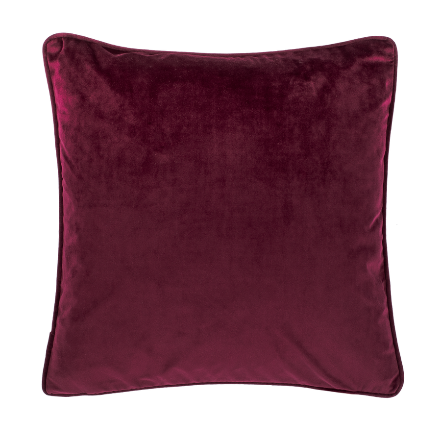 Cushion (filled) VELVET - 45x45 cm: Prune