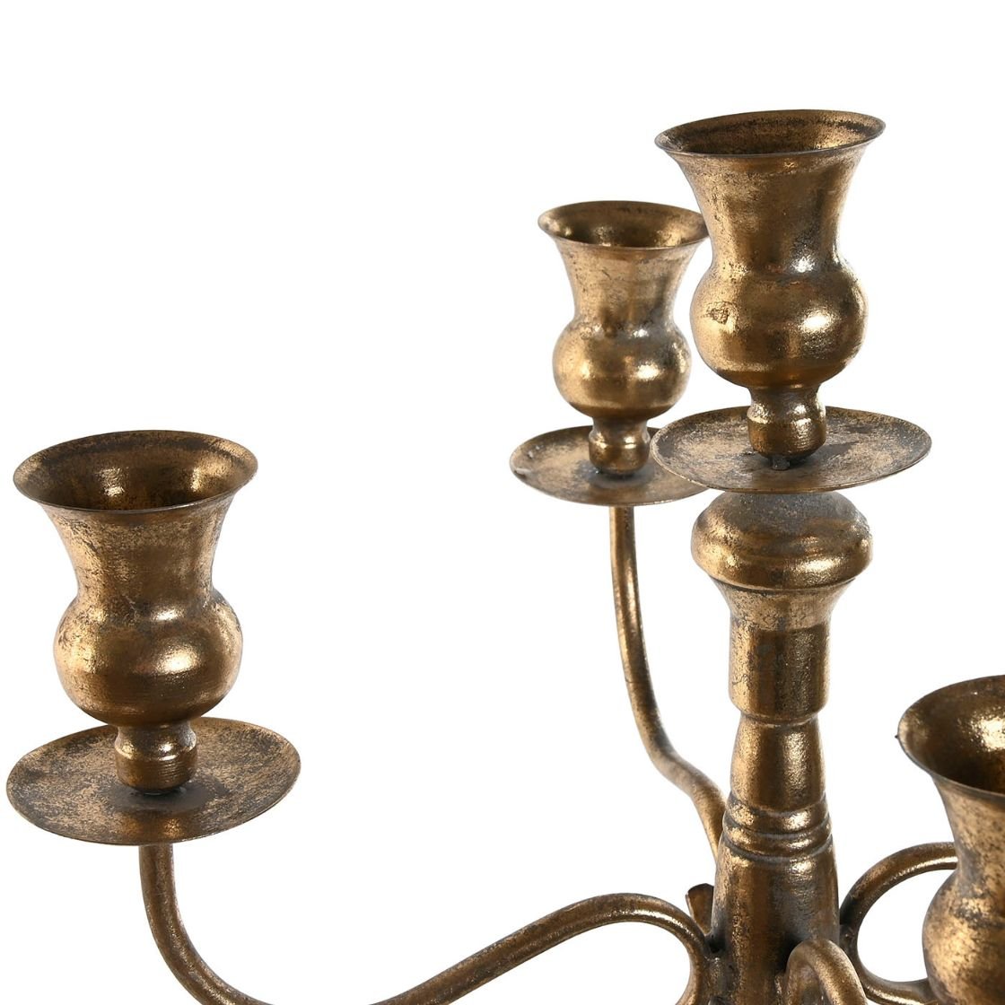 5 Arm Antique Gold Candelabra - LUXONAS