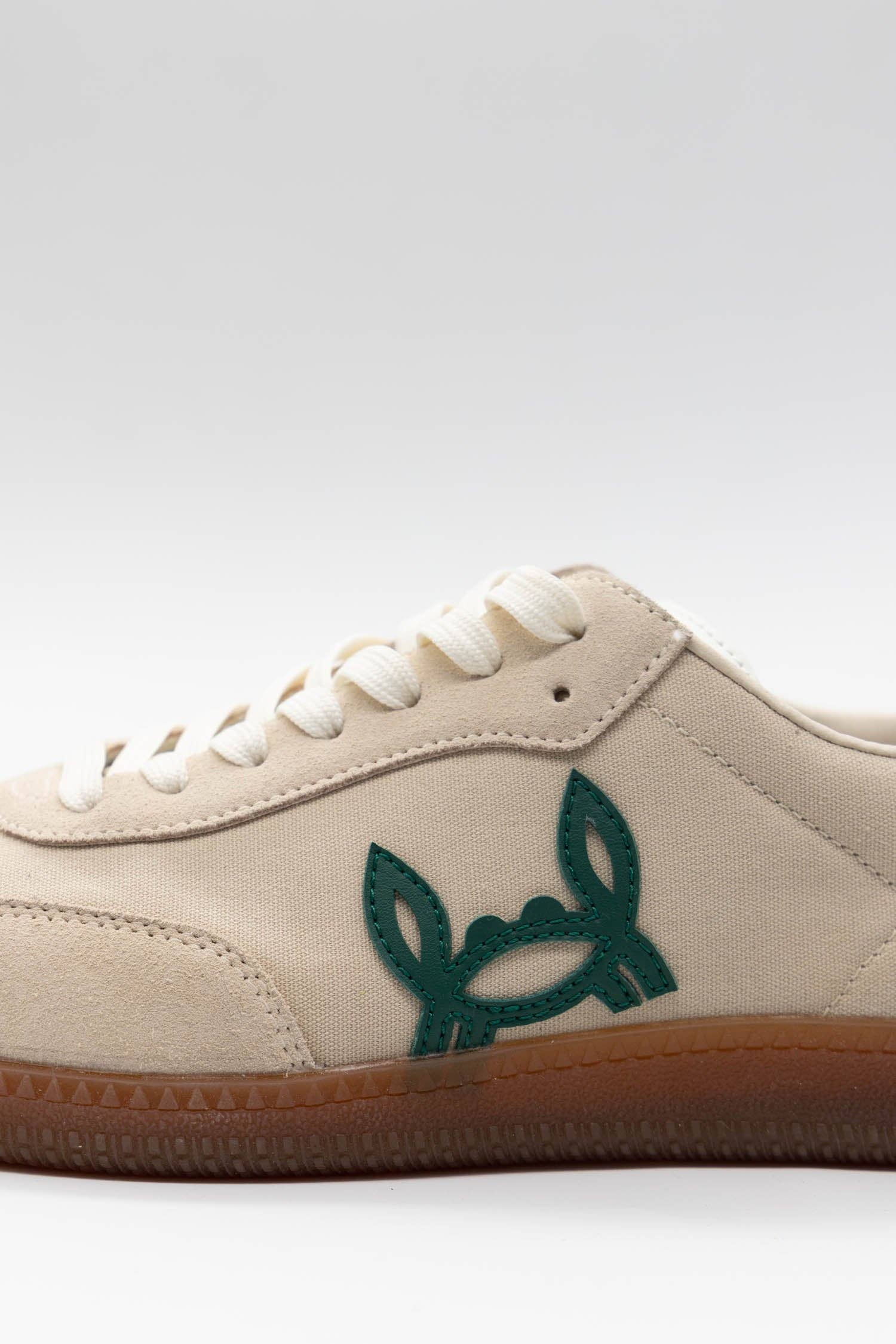 Light Beige Suede Casual Sneakers by Custi Mikelo with Interchangeable Laces