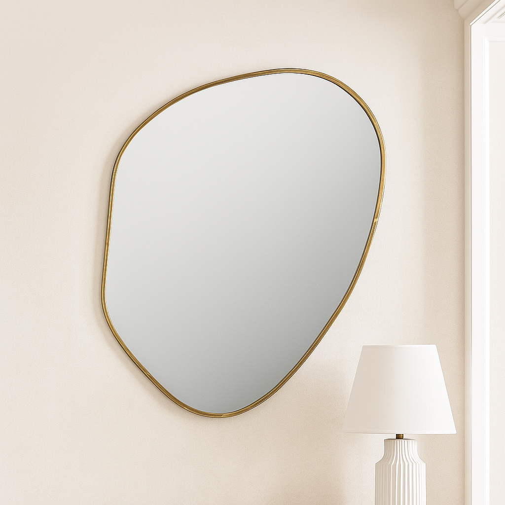 Shape Large Gold Wall Mirror
