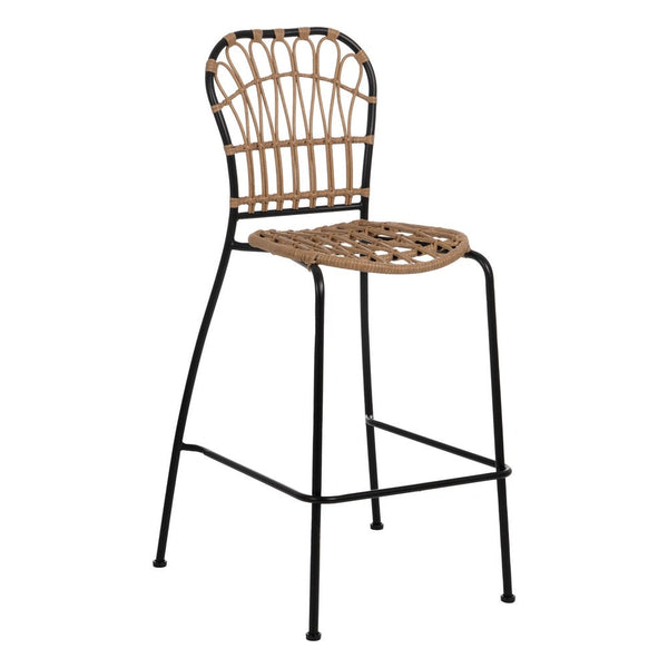 Natural and Black Polyethylene Steel Stool