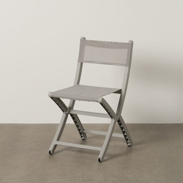 Folding Chair in Grey Polypropylene, Dimensions 45 x 55 x 83 cm