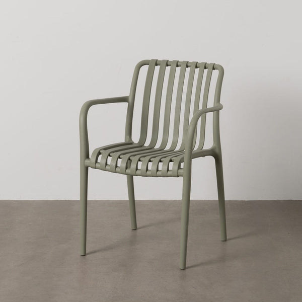 Stackable Green Polypropylene Chair 56 x 57 x 81 cm