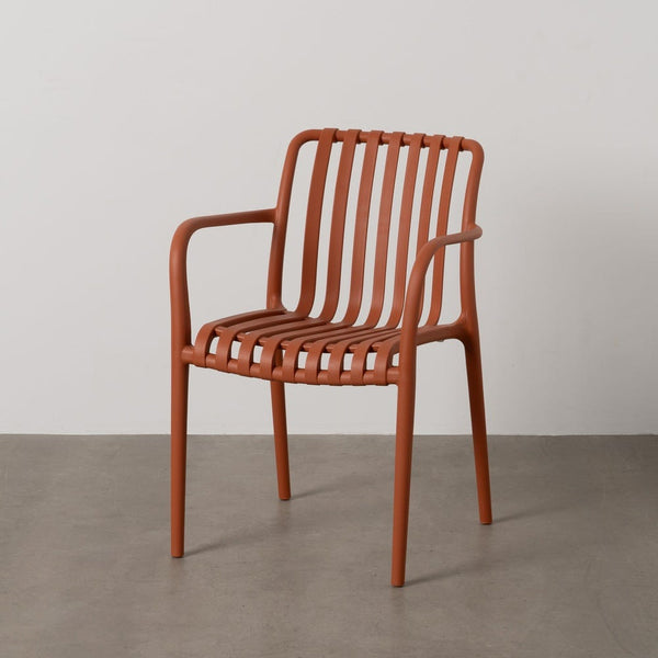 Stackable Terracotta Polypropylene Chair 56 x 57 x 81 cm