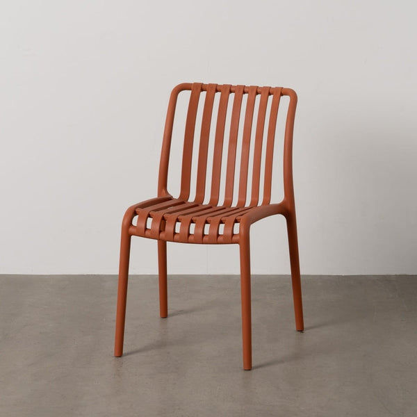 Stackable Terracotta Polypropylene Chair 50 x 58 x 80 cm