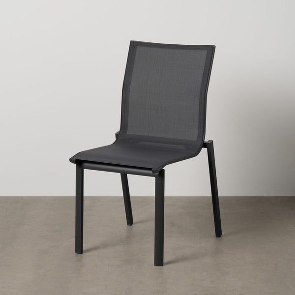 Stackable Aluminum Frame Textilene Chair 49 x 62 x 90 cm