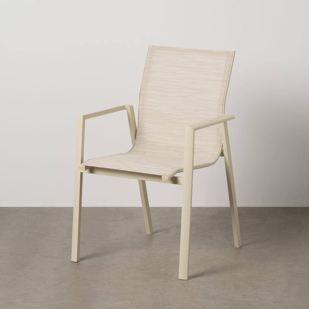 Stackable Aluminum Textilene Chair 57 x 62.5 x 88 cm